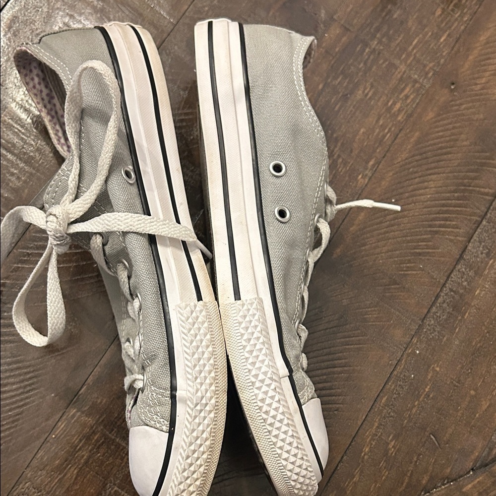 Converse ALL⭐️STAR Gray Canvas Sneakers Junior US size 5 - Picture 2 of 13